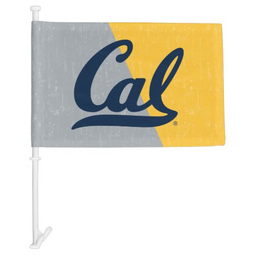 Cal Distressed Color Block Car Flag