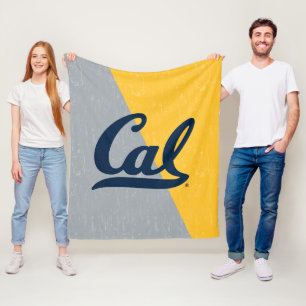 Cal Distressed Color Block Fleece Blanket