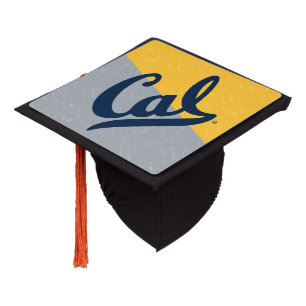 Cal Distressed Color Block Graduation Cap Topper
