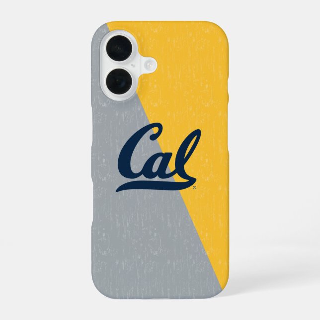 Cal Distressed Color Block Iphone Case (Back)