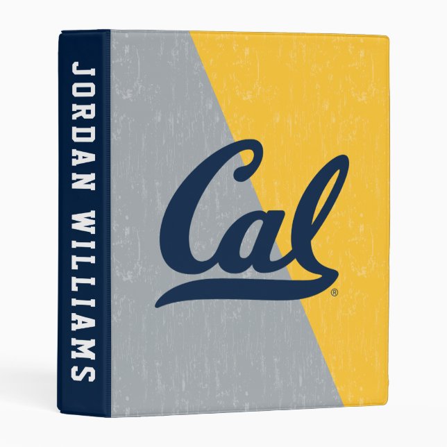 Cal Distressed Color Block Mini Binder (Front/Spine)