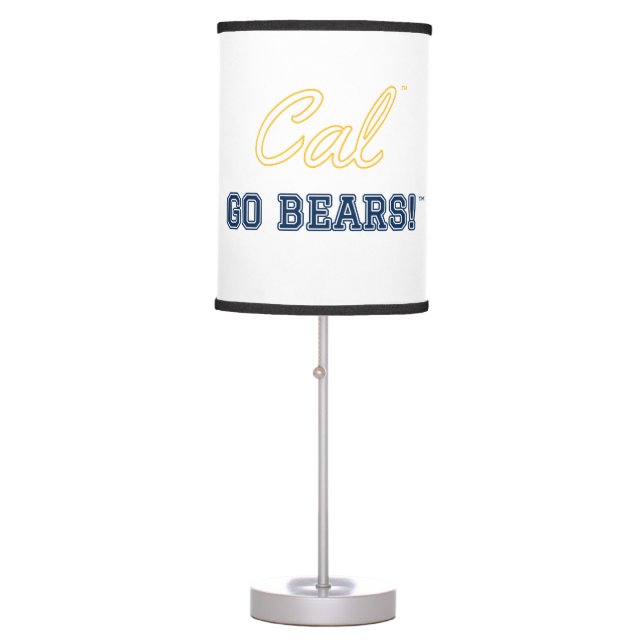 Cal Go Bears!: UC Berkeley Lamp, White Table Lamp (Front)