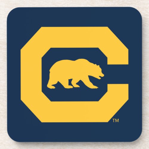 Cal Gold C With Bear Beverage Coaster