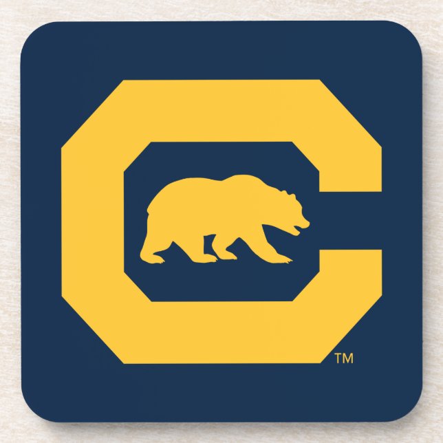 Cal Gold C With Bear Beverage Coaster (Front)