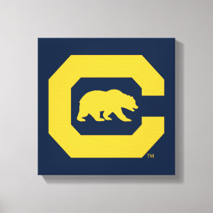 Cal Gold C With Bear Canvas Print