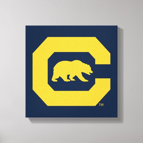 Cal Gold C With Bear Canvas Print