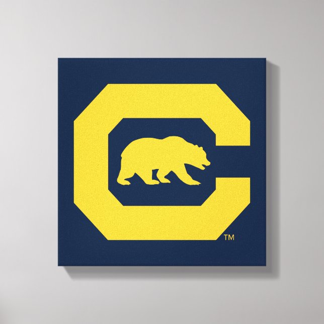 Cal Gold C With Bear Canvas Print (Front)