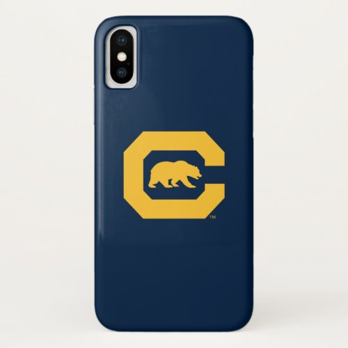 Cal Gold C With Bear iPhone XS Case