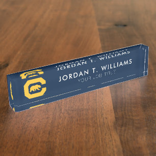 Cal Gold C With Bear Desk Name Plate