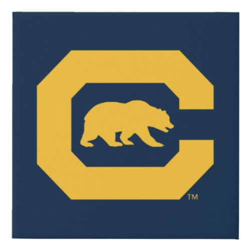 Cal Gold C With Bear Faux Canvas Print