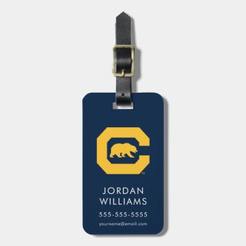 Cal Gold C With Bear Luggage Tag by ucberkeley at Zazzle