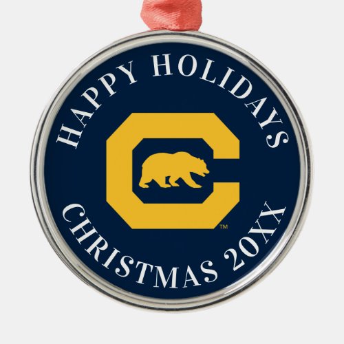 Cal Gold C With Bear Metal Ornament