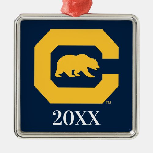 Cal Gold C With Bear Metal Ornament