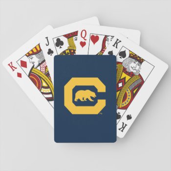 Cal Gold C With Bear Playing Cards by ucberkeley at Zazzle
