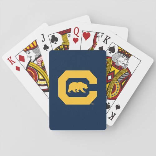 Cal Gold C With Bear Poker Cards