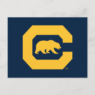 Cal Gold C With Bear Postcard