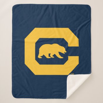 Cal Gold C With Bear Sherpa Blanket by ucberkeley at Zazzle