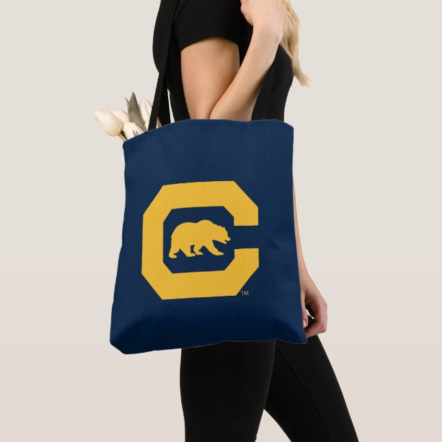 Cal Gold C With Bear Tote Bag (Close Up)