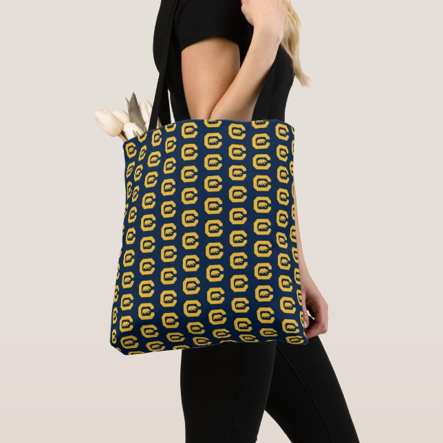 Cal Gold C With Bear Tote Bag (Close Up)