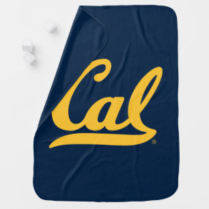 Cal Gold Script Baby Blanket
