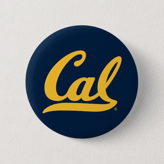 Cal Gold Script Button (Front)