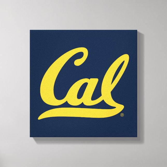Cal Gold Script Canvas Print (Front)