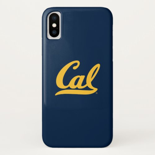 Cal Gold Script iPhone X Case