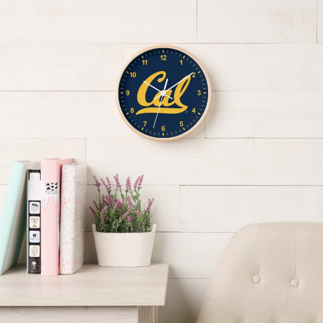 Cal Gold Script Clock (Reading Room)
