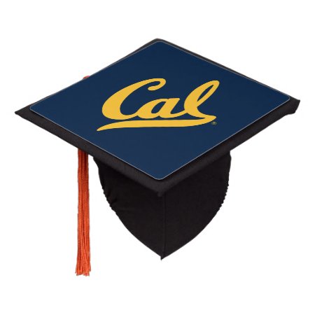 Cal Gold Script Graduation Cap Topper