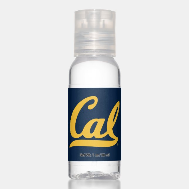 Cal Gold Script Hand Sanitizer (Front)