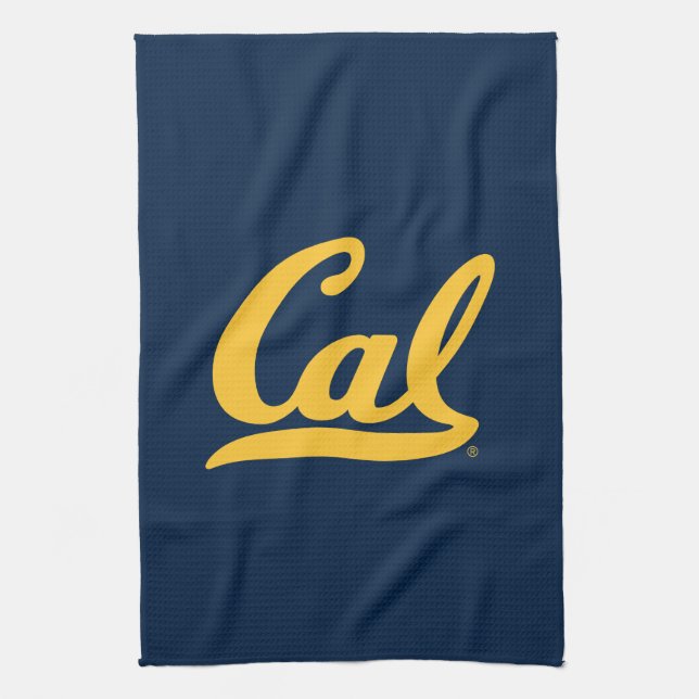 Cal Gold Script Kitchen Towel (Vertical)