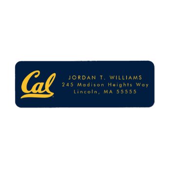 Cal Gold Script Label by ucberkeley at Zazzle