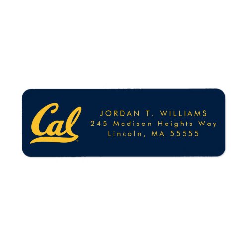 Cal Gold Script Label