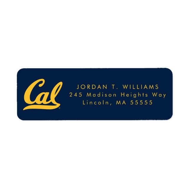 Cal Gold Script Label (Front)
