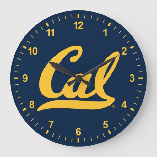 Cal Gold Script Large Clock