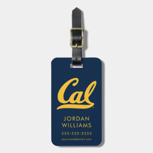 Cal Gold Script Luggage Tag