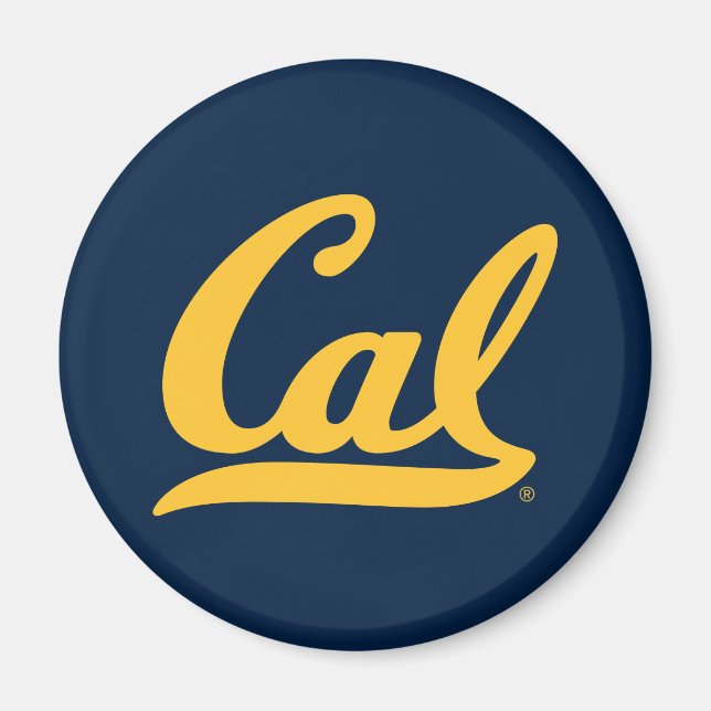 Cal Gold Script Magnet (Front)