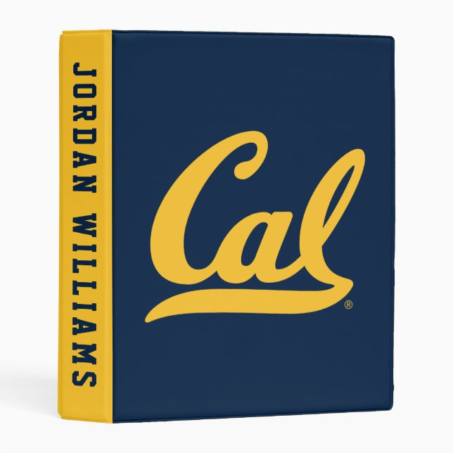 Cal Gold Script Mini Binder (Front/Spine)