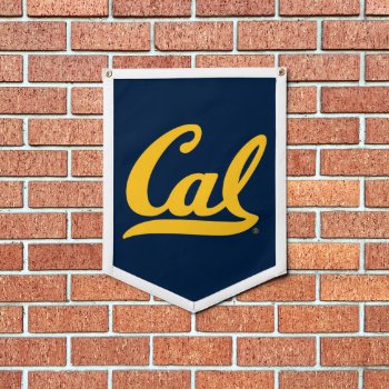 Cal Gold Script Pennant by ucberkeley at Zazzle