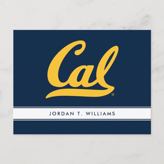 Cal Gold Script Postcard (Front)