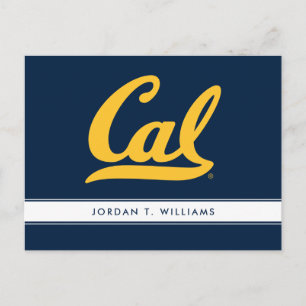 Cal Gold Script Postcard