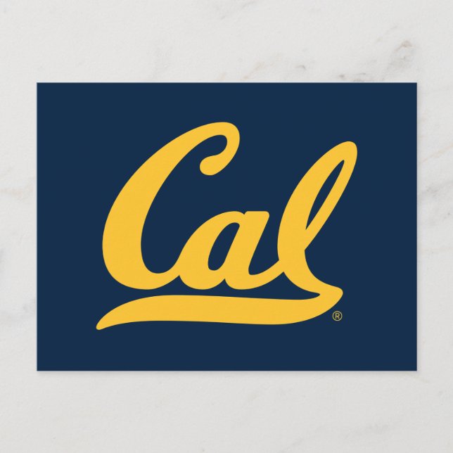 Cal Gold Script Postcard (Front)