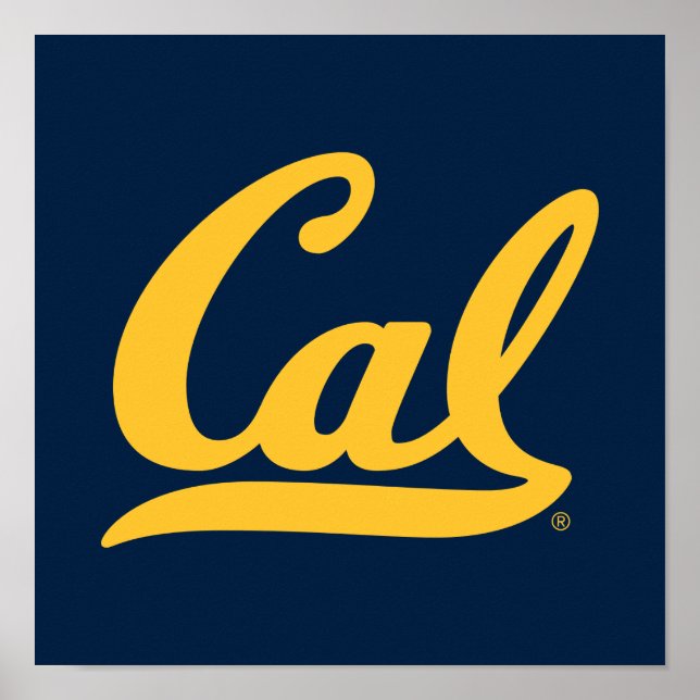 Cal Gold Script Poster (Front)