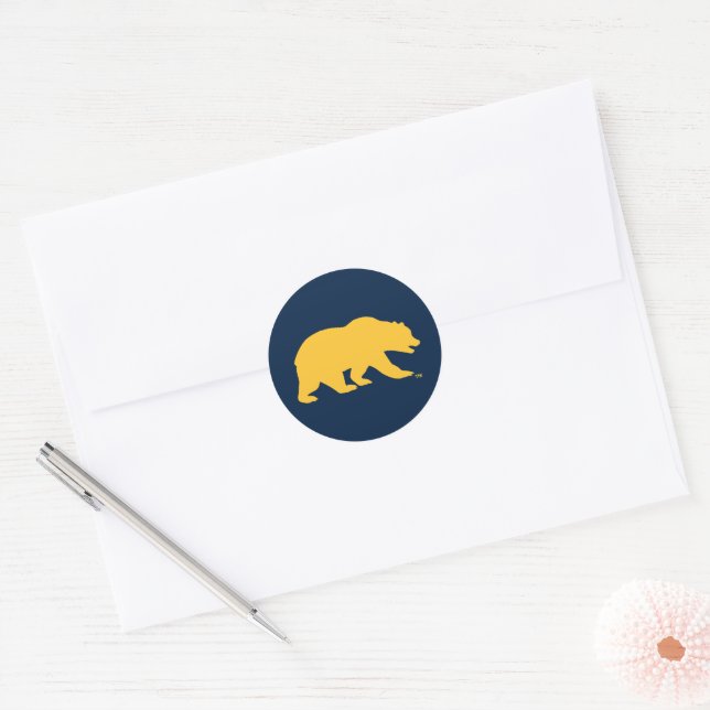 Cal Golden Bear Classic Round Sticker (Envelope)
