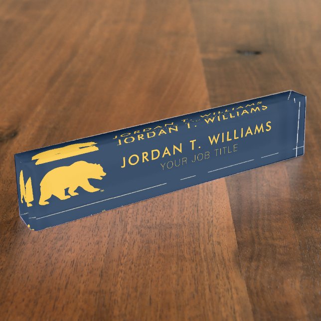Cal Golden Bear Desk Name Plate (Side)