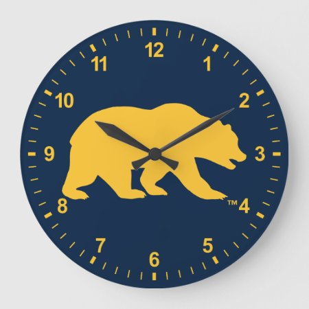 Cal Golden Bear Large Clock