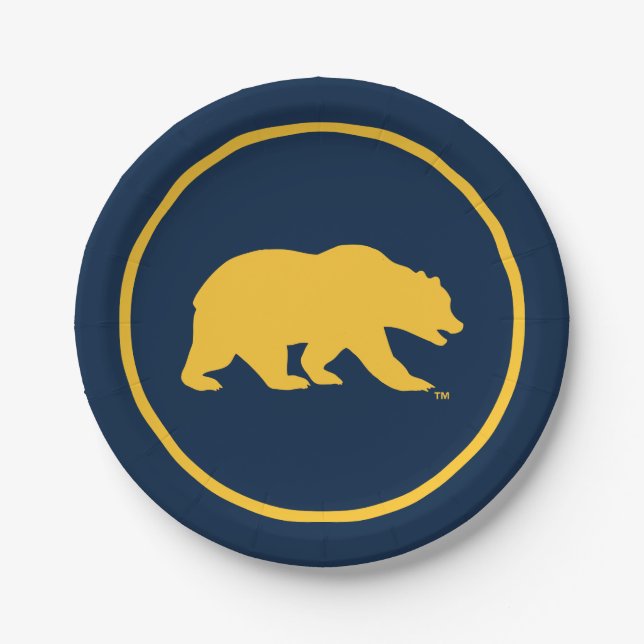 Cal Golden Bear Paper Plates (Front)