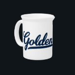 Cal Golden Bears Blue Script Beverage Pitcher<br><div class="desc">Check out these new UC Berkeley designs! Show off your Cal Bear pride with these new UC Berkeley products. These make perfect gifts for the Bears student, alumni, family, friend or fan in your life. All of these Zazzle products are customizable with your name, class year, or club. Go Bears!...</div>