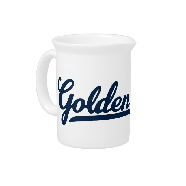 Cal Golden Bears Blue Script Beverage Pitcher (Left)