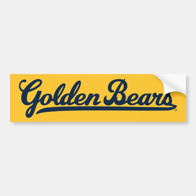 Cal Golden Bears Blue Script Bumper Sticker (Front)